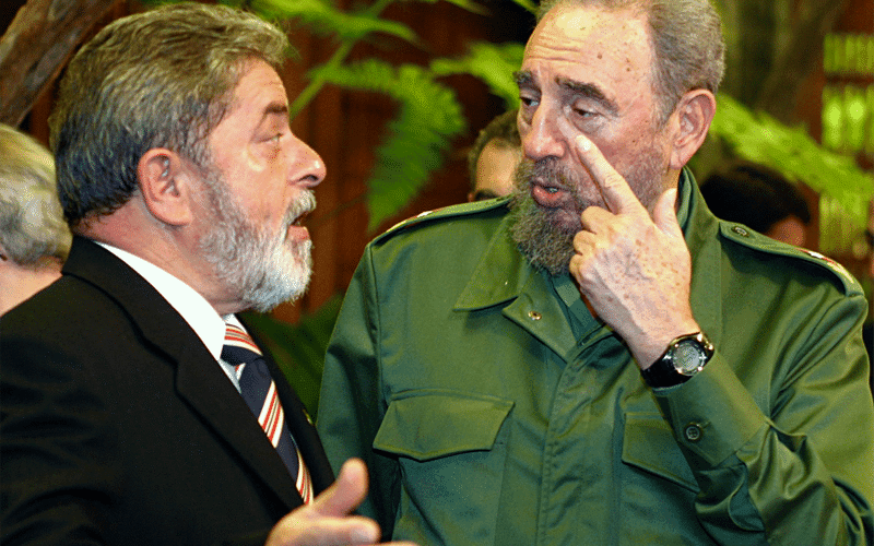 Lula y Fidel Castro