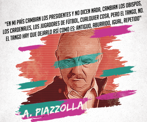 Imagen de Astor Piazzolla intervenida para la portada de Cultura Caníbal