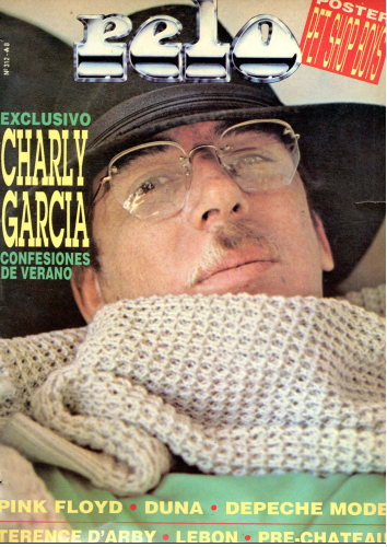 Revista Pelo de 1988 con Charly García en Tapa y nota a David Lebón
