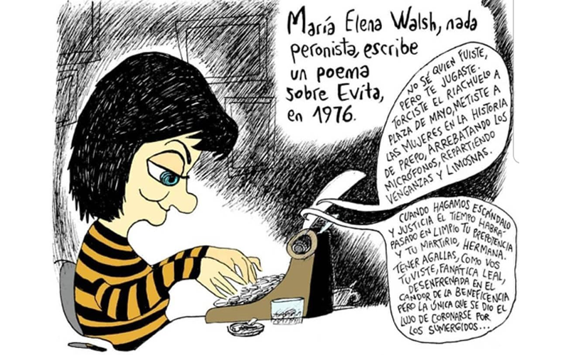 María Elena Walsh por Miguel Rep