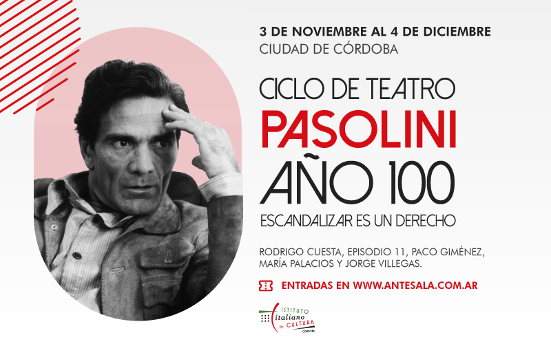 Ciclo de teatro Pier Paolo Pasolini año 100