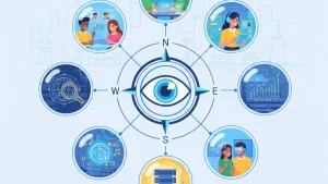 Imagen generada con IA referente a un observatorio de gestión cultural