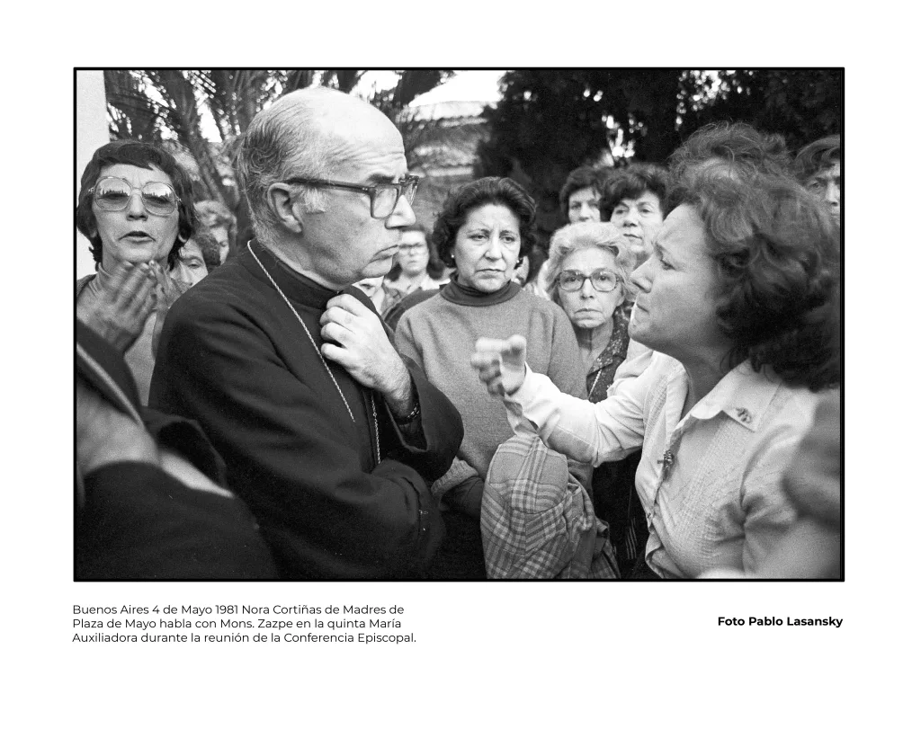 Nora Cortiñas habla con Monseñor Zazpe en 1981