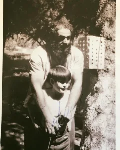 Jorge Cafrune con Fabián Matus, hijo de Mercedes Sosa