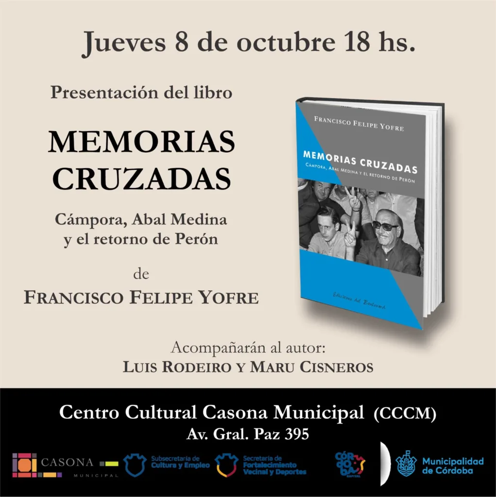 Flyer de la presentación de Memorias Cruzadas