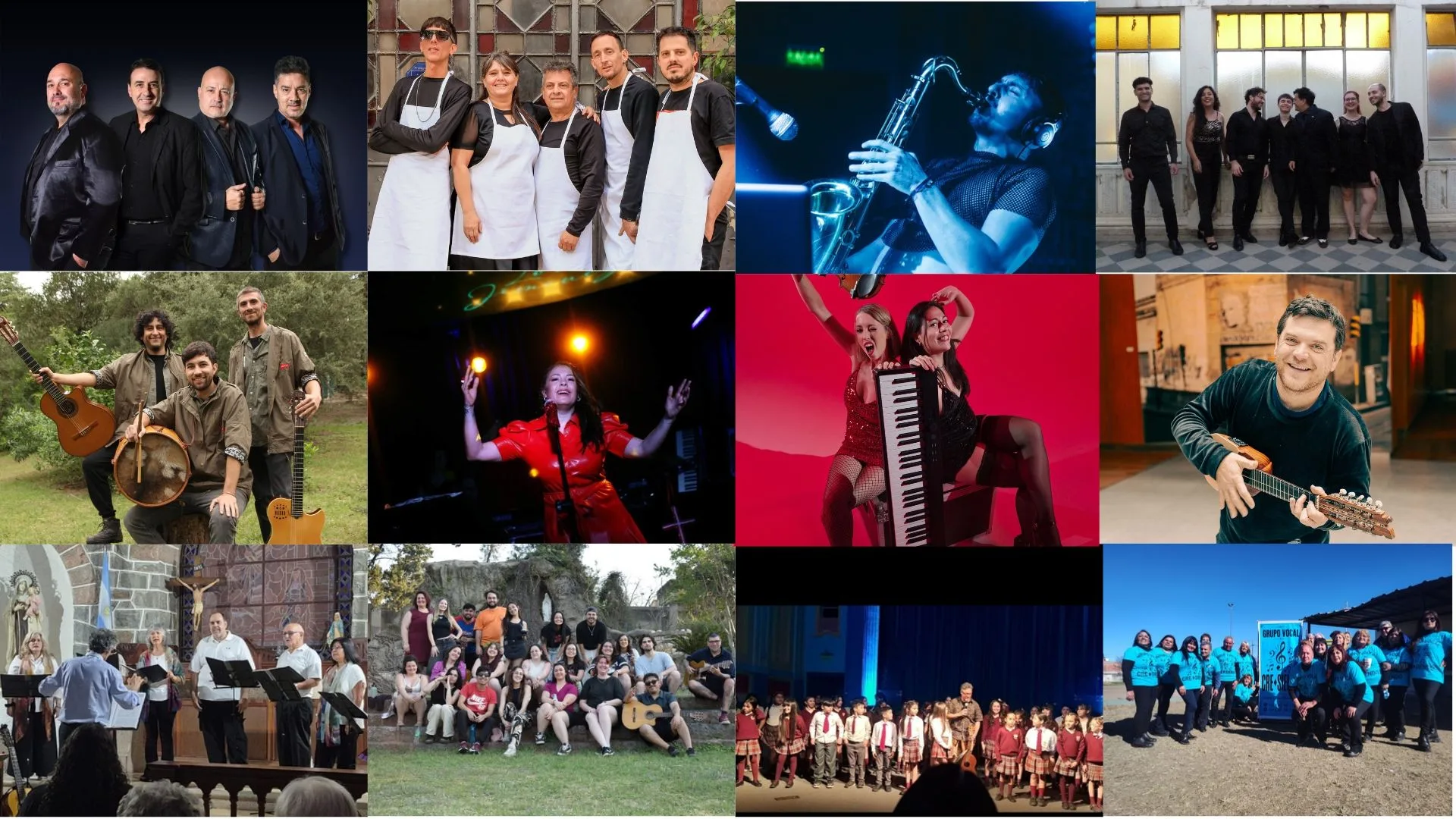 Collage de espectáculos de La Noche de las Galerías
